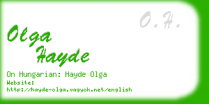 olga hayde business card